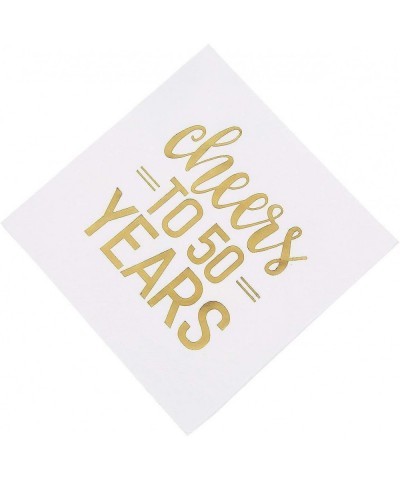 Cheers to 50 Years" Anniversary Luncheon Napkins | 6.5" x 6.5" | 16 Pcs $16.14 Kids' Party Tableware