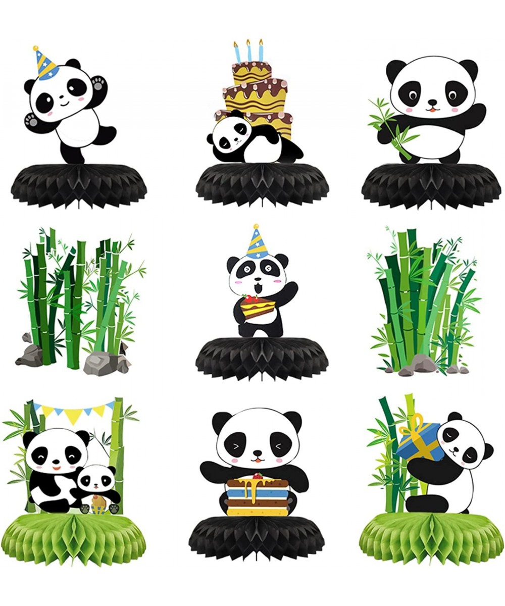 [9 Pack] Panda Party Decorations Honeycomb Centerpieces Supplies Birthday Decorations for Table Baby Shower Centerpieces Kids...