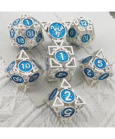 DND Dice Set D&D Metal Hollow Dungeons and Dragons Polyhedral Dice 7pcs D20 D12 D6 Trpg MTG Pathfinder D and D Number Card Ta...