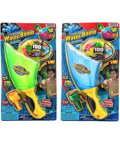 Water Balloon Launcher (2 Packs Assorted) Water Balloon Slingshot 30 Colorful Water Balloons Slinger & Rapid Water Injection ...