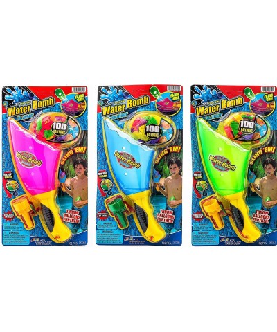 Water Balloon Launcher (2 Packs Assorted) Water Balloon Slingshot 30 Colorful Water Balloons Slinger & Rapid Water Injection ...