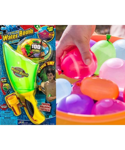 Water Balloon Launcher (2 Packs Assorted) Water Balloon Slingshot 30 Colorful Water Balloons Slinger & Rapid Water Injection ...