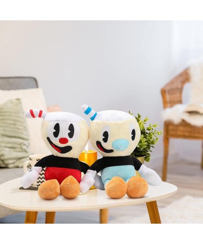 Cuphead Plush Mecup and Brocup+ Demon 3 Piece Game Doll Toy 9.8 Inch Adventure Mecup and Brocup Soft Stuffed Plush Doll for K...