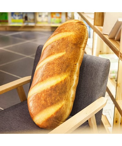 3D Simulation Bread Plush Pillow 22 inch Soft Lumbar Baguette Back Cushion Stuffed Toy Funny Food Plush Butter Toast Bread Fo...