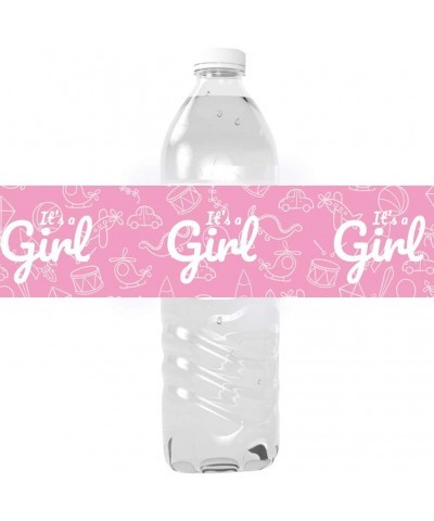 It's A Girl Baby Shower Water Bottle Labels - Shiny Foil - 24 Stickers $15.66 Kids' Stickers