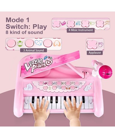 First Birthday Toddler Piano Toys for 1 Year Old Girls Baby Musical Keyboard 22 Keys Kids Age 1 2 3 Play Instrument with Micr...