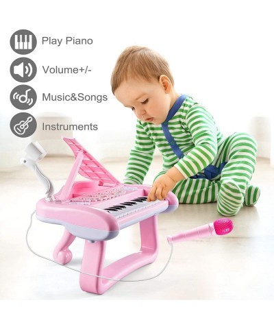 First Birthday Toddler Piano Toys for 1 Year Old Girls Baby Musical Keyboard 22 Keys Kids Age 1 2 3 Play Instrument with Micr...