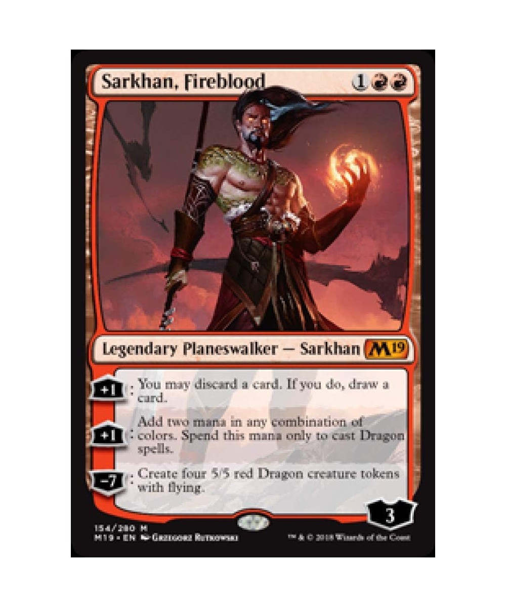 Magic: The Gathering - Sarkhan Fireblood - Core Set 2019 $31.83 Magic Kits & Accessories