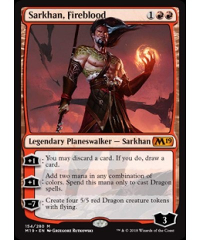 Magic: The Gathering - Sarkhan Fireblood - Core Set 2019 $31.83 Magic Kits & Accessories