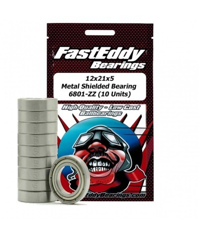 12x21x5 Metal Shielded Bearing 6801-ZZ (10 Units) $28.79 Remote & App Controlled Vehicles