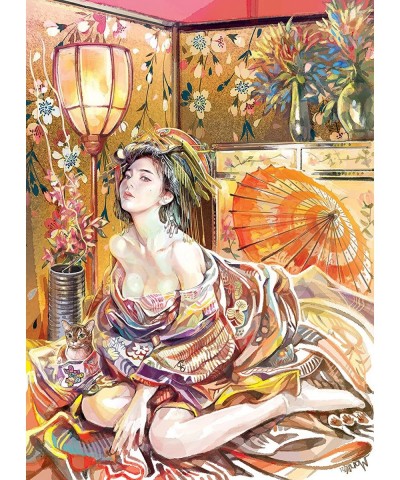 Geisha - 500 Pieces Japanese Jigsaw Puzzle for Adults - Thicker Pieces - Wall Art Decor - Premium Cardboard - Digital Printed...