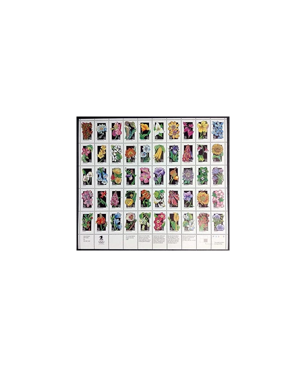 29?Wildflowers Stamp Sheet of 50 Commemorative series Scott 2647-2696 by Stamps United States $42.39 Collectible Postage Stamps