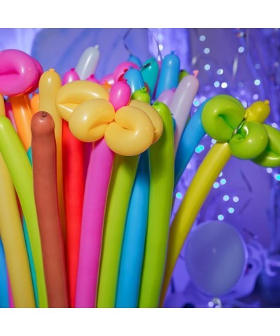 Balloons 100PCS Premium Long Balloons 260Q Latex Twisting Magic Balloons Assorted Color for Animal Shape Weddings Decorations...