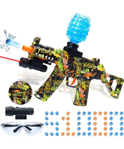 Gel Ball Blaster Toy Automatic Splatter Ball Summer Water Toy with 50000+ Water Beads Straight Line Goggle Outdoor Activities...