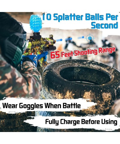 Gel Ball Blaster Toy Automatic Splatter Ball Summer Water Toy with 50000+ Water Beads Straight Line Goggle Outdoor Activities...