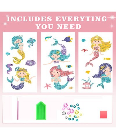 Arts and Crafts for Kids Ages 8-12 5D Diamond Painting Kits for Kids DIY Mermaid Diamond Art Stickers by Numbers Kits for Gir...