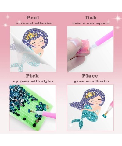 Arts and Crafts for Kids Ages 8-12 5D Diamond Painting Kits for Kids DIY Mermaid Diamond Art Stickers by Numbers Kits for Gir...