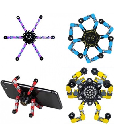 4PCS Fidget Spinners Transformable Fingertip Spinners Toys DIY Deformation Robot Deformed Mechanical Spiral Fingers Suitable ...