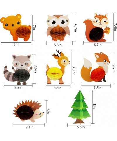 Woodland Animals Honeycomb Centerpieces Jungle cutouts 3d Table Decorations For Woodland Forest Camping Animal Theme Party Cr...