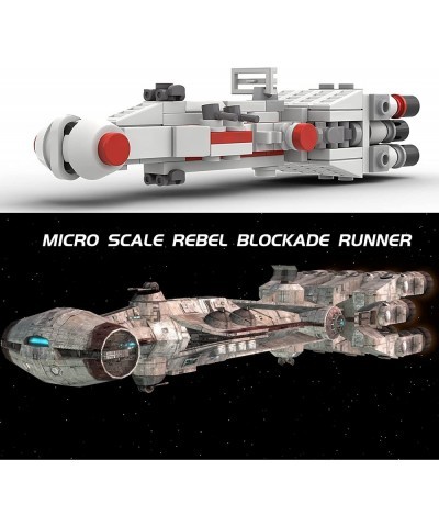 Mini Tantive IV Building Kit Rebel Blockade Runner Building Brick Toys Collectible Building Ship Model Gifts for Kids and Mov...