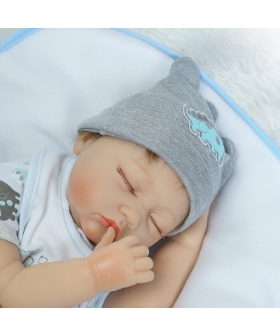 Realistic Reborn Baby Dolls Boy Soft Vinyl Silicone Sleeping Baby Doll 22 Inches Weighted Baby Reborn Dolls Handmade Real Bab...