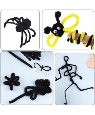 100 PCS Pipe Cleaners Black Chenille Stems Creative Craft Pipe Cleaners for Christmas Crafts Decorations Boutiques Sewing Wed...