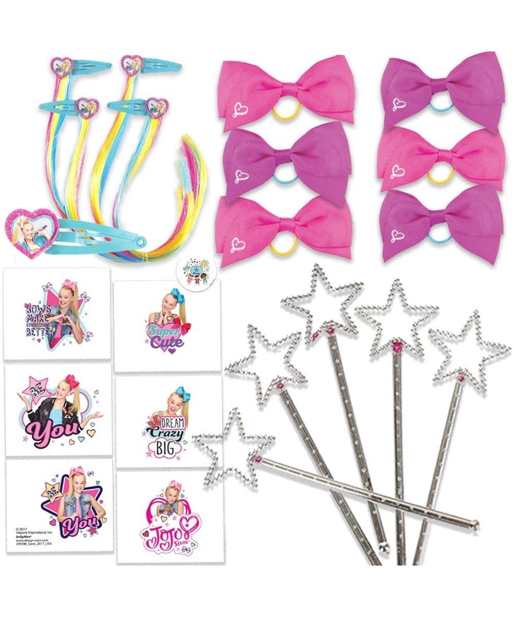 Jojo Siwa Favor Pack And Accessories For 8 With Jojo Bows Hair Extensions Tattoos Silver Wands and Pin $51.73 Kids' Party Fav...