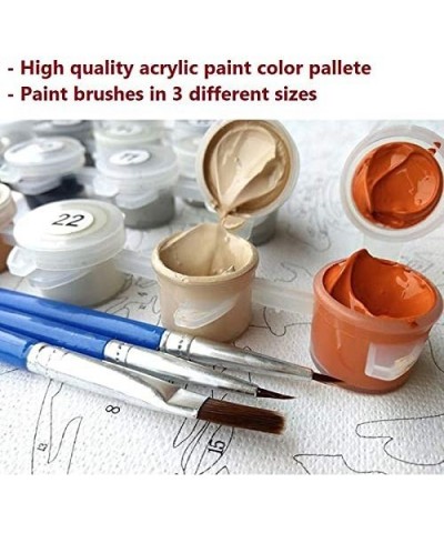 DIY Acrylic Painting Paint by Number Kits for Kids Beginner - Panda Leaves 8" x 8 $35.70 Craft Kits