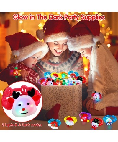 10Pcs Christmas Party Favors for Kids Led Pop It Bracelet Christmas Toys Glow in The Dark Party Supplies for Christmas Gifts ...