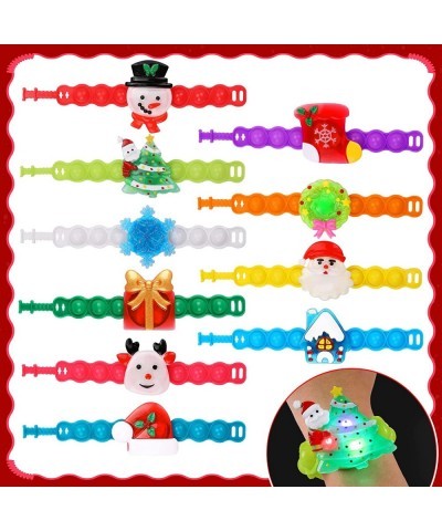 10Pcs Christmas Party Favors for Kids Led Pop It Bracelet Christmas Toys Glow in The Dark Party Supplies for Christmas Gifts ...