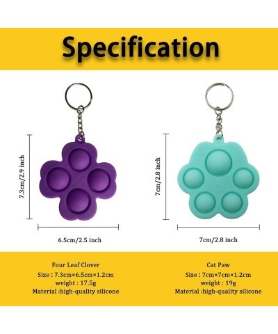 Mini Push Pop Bubble Fidget Sensory Toys Mini Popitz Toys Pop it Keychain Toy Portable Handheld Fidget for Kids Adults Relief...