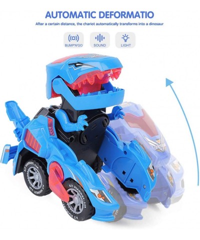 2 in 1 Transforming Dinosaur LED Car with Light and Music T Rex Transformer Toys for 3 4 5 Year Old Boys Christmas Birthday G...