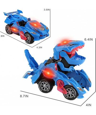 2 in 1 Transforming Dinosaur LED Car with Light and Music T Rex Transformer Toys for 3 4 5 Year Old Boys Christmas Birthday G...