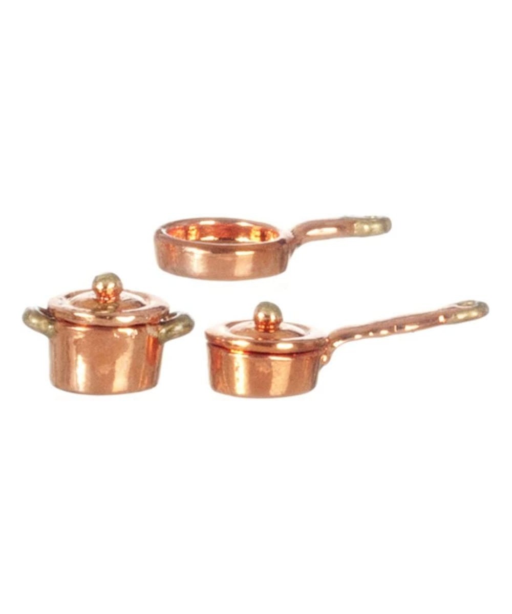 Dollhouse Miniature 1:24 Scale 1/2" 5 Pc Copper Casserole SET G8168 $31.99 Dollhouse Accessories