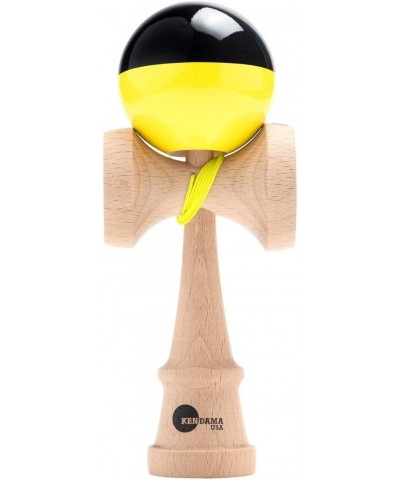 Kaizen Half Split Kendamas Sticky Paint Black & Yellow $42.67 Yo-Yos