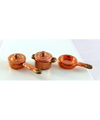 Dollhouse Miniature 1:24 Scale 1/2" 5 Pc Copper Casserole SET G8168 $31.99 Dollhouse Accessories