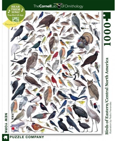 Cornell Lab Birds of Eastern/Central North America - 1000 Piece Jigsaw Puzzle $43.90 Jigsaw Puzzles