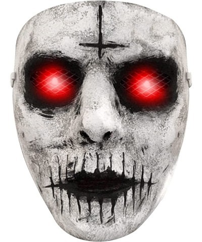 Demon Killer Mask Horror Zombie Glowing Red Eye Headgear Latex Mask Scary Masque Halloween Carnival Party Creepy Props $47.58...