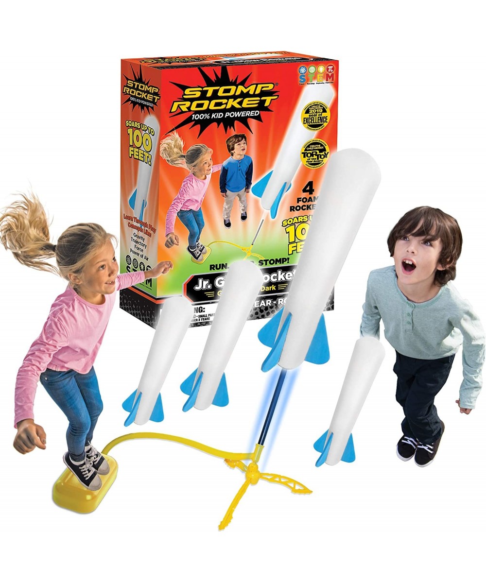 Original Jr. Glow Launcher for Kids - Glows in The Dark - Soars 100 Ft - 4 Foam Rockets and Adjustable Launcher - Fun Outdoor...