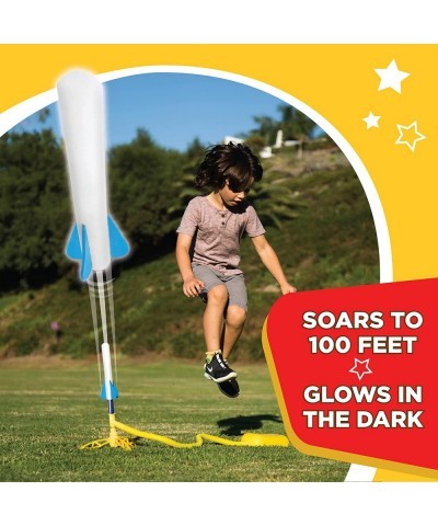 Original Jr. Glow Launcher for Kids - Glows in The Dark - Soars 100 Ft - 4 Foam Rockets and Adjustable Launcher - Fun Outdoor...