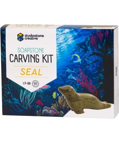 Seal Soapstone Sculpture Carving DIY Arts and Crafts Kit for Kids Adults $53.78 Craft Kits