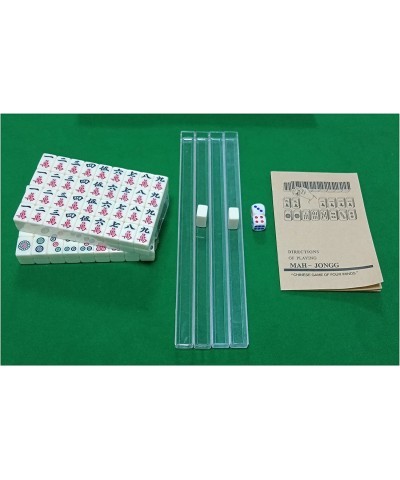 Travel Mahjong Set Portable 144 Sheets Ivory Mahjong Travel Family Leisure (Size 0.8*0.6*0.4 Inch) $49.60 Domino & Tile Games