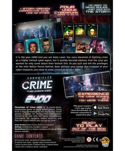 Chronicles of Crime The Millennium Series - 2400 Board Game | Cooperative Murder Mystery Game for Kids and Adults | Ages 12+ ...