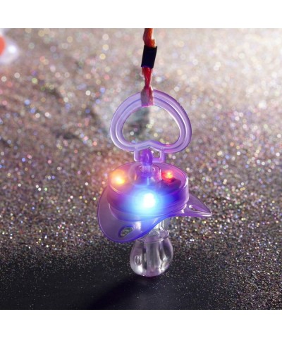 LED Pacifier Whistle 12 Pieces Light up Blinking Joke Pacifier Toy Suitable for Activities in KTV and Bar Concert Tools for C...