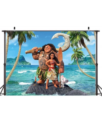 7x5ft Moana Maui Beach Theme Backdrop Baby Shower Girl Birthday Party Background Cake Table Dress-up Large Banner Supplies $2...