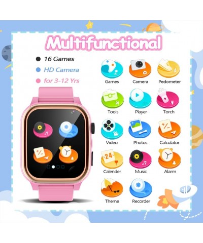 Kids Smart Watch for Boys Girls Learning Toys with 16 Puzzle Games Camera Video Recording Calorie Step Count Music Player Alu...