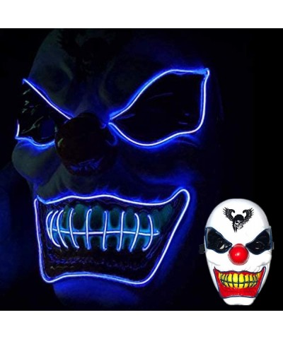 Halloween Led Light Up Clown Mask Scary LED Flash Mask Creepy Cosplay Costume Party Pros $28.02 Kids' Dress-Up Accessories