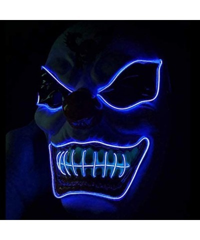 Halloween Led Light Up Clown Mask Scary LED Flash Mask Creepy Cosplay Costume Party Pros $28.02 Kids' Dress-Up Accessories