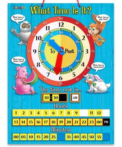 Tell Time Teaching Clock for Kids: 12.6 x 16.5 inches Board with Magnetic Game Numbers $27.34 Early Development & Activity Toys