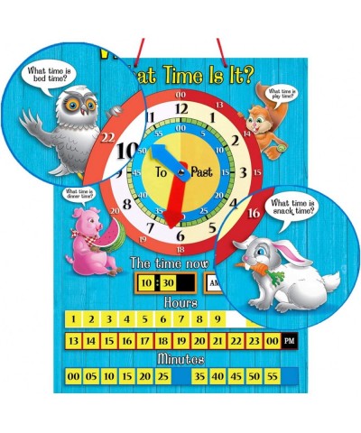 Tell Time Teaching Clock for Kids: 12.6 x 16.5 inches Board with Magnetic Game Numbers $27.34 Early Development & Activity Toys